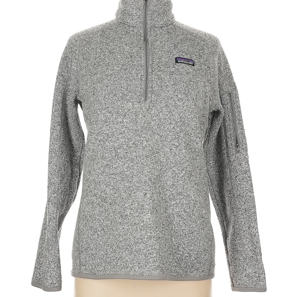Patagonia Women's Better Sweater Gray Fleece Quarter-Zip Pullover